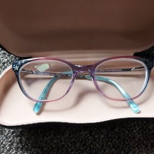 Betsey Johnson Pink and Blue Glass Modern Design